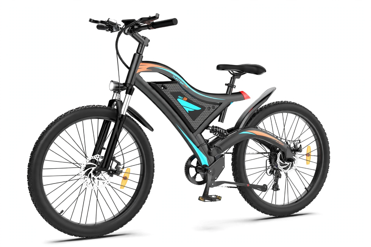 AOSTIR S05 Electric Mountain Bicycle – 500W – 48V 11.6Ah 500Wh – 26x2.1 – Full Suspension MTB - Image 2