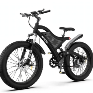 Alternative view of AOSTIR S18 Mountain Bicycle – 750W / 1500W Option – 48V 13Ah 624Wh / 48V 15Ah 720Wh / 48V 20Ah 960Wh – 26x4.0 Fat – Full Suspension – All Terrain