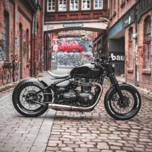 Triumph Bonneville Bobber 1200 – Black Continental Custom - Image 3